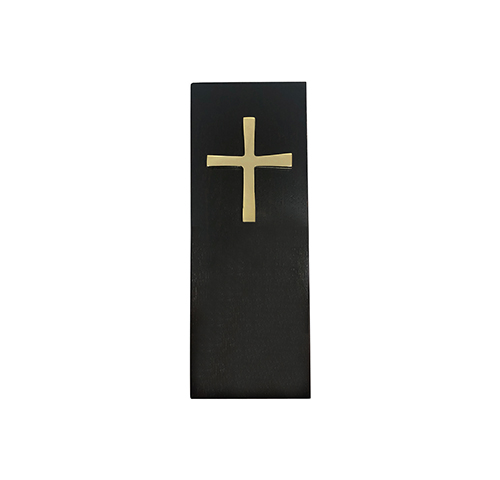 Copper cross on a wengue wood support - Croix cuivre sur bois wengue